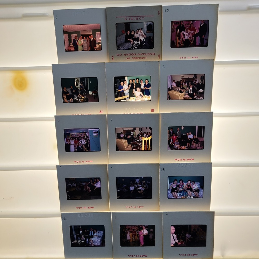 Lot of 30 Slides Party‎ Christmas People Gatherings 1968